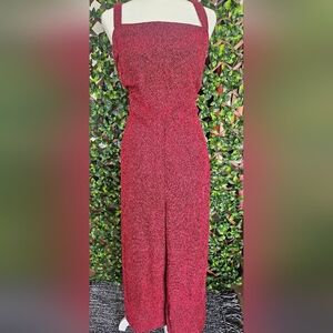 Red Sleeveless Jumpsuit